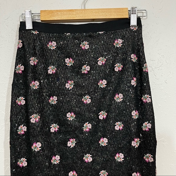 NWT Saloni Aidan sequined chiffon and embroidered point d'esprit flare s… - Picture 5 of 13